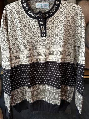 Chelsea Garden's Women's Fair-Isle Patterned Crew Sweater, Size XL, NWT